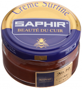 Крем Saphir для обуви увлажняющий Creme Surfine 50 мл., Коньяк фото 44628