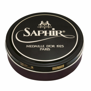 Паста-крем Saphir Medaille D'or для обуви Pate De Luxe 100 мл., Бордовая фото 44665