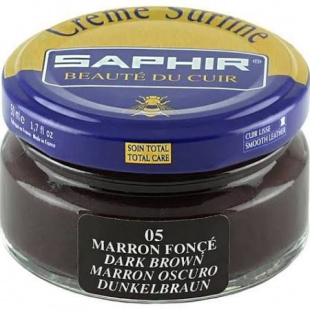 Крем Saphir для обуви увлажняющий Creme Surfine 50 мл., Темно-коричневый фото 44771