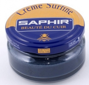 Крем Saphir для обуви увлажняющий Creme Surfine 50 мл., Голубая нефть фото 44741
