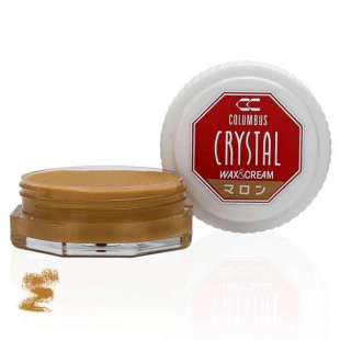 Воск светло-коричневый для обуви Columbus Crystal Wax&Cream, 35 ml фото 46557