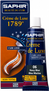Крем для обуви Saphir Crème De Luxe 1789 50 мл, Темно синий фото 44947