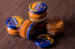 Крем Saphir для обуви увлажняющий Creme Surfine 50 мл., Светло-коричневый фото 43426