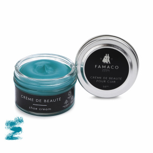 Крем для обуви бирюзовый Famaco Creme De Beaute, 50 мл фото 47651