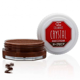 Воск для обуви цвета серо-коричневая сепия Columbus Crystal Wax&Cream, 35 ml фото 46544