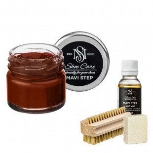 Набор для ухода за обувью из замши и нубука  коричневая кожа  MAVI STEP Aurora Kit фото 55412