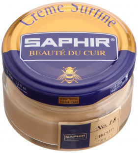 Крем Saphir для обуви увлажняющий Creme Surfine 50 мл., Бисквитный фото 44605