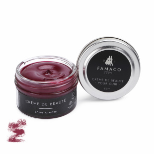 Крем для обуви красно-фиолетовый Famaco Creme De Beaute, 50 мл фото 47675