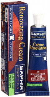 Жидкая кожа Saphir Creme Renovatrice 25 мл., Вишневая фото 44820