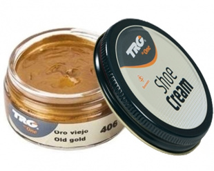 Крем цвета старое золото для обуви из гладкой кожи Trg Shoe Metallic Cream, 50 мл фото 49089