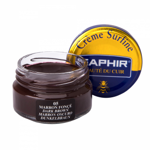 Крем Saphir для обуви увлажняющий Creme Surfine 50 мл., Темно-коричневый фото 43725
