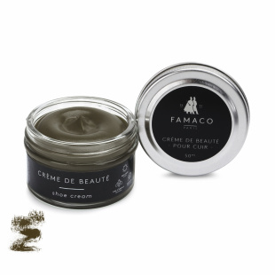 Крем для обуви светло-зеленовато-коричневый Famaco Creme De Beaute, 50 мл фото 47698