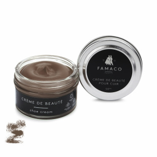 Крем для обуви черно-сероватый Famaco Creme De Beaute, 50 мл фото 47748