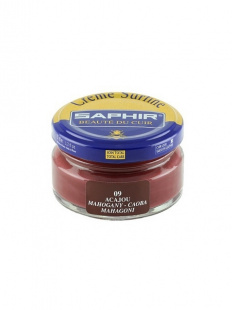 Крем Saphir для обуви увлажняющий Creme Surfine 50 мл., Красное дерево фото 44634