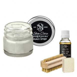 Набор для ухода за обувью из замши и нубука туманно-серый MAVI STEP Aurora Kit фото 55386