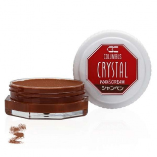 Воск оранжево-коричневый для обуви Columbus Crystal Wax&Cream, 35 ml фото 46555