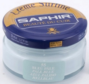Крем Saphir для обуви увлажняющий Creme Surfine 50 мл., Бледно-голубой фото 44739