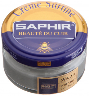 Крем Saphir для обуви увлажняющий Creme Surfine 50 мл., Светло-серый фото 44758