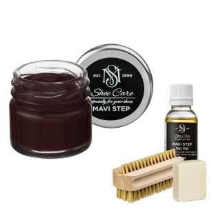 Набор для ухода за обувью из замши и нубука баклажан MAVI STEP Aurora Kit фото 55416