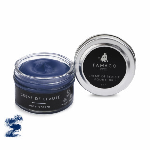 Крем для обуви ярко-синий Famaco Creme De Beaute, 50 мл фото 47756